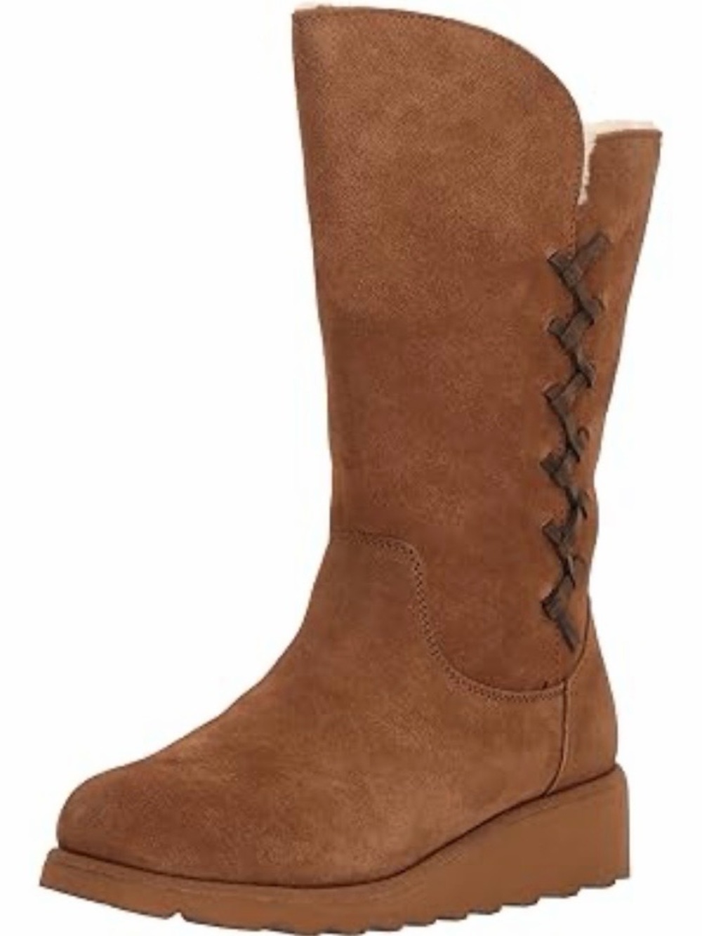 NWOT Bearpaw Camila Suede and Shearling-Lined Boots ■ Size 9